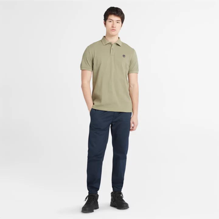 Polo Millers River en piqué pour homme vert clair