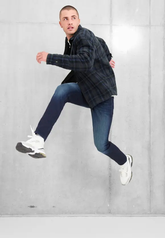 Overshirt mit Zippverschluss - graphite grey melange