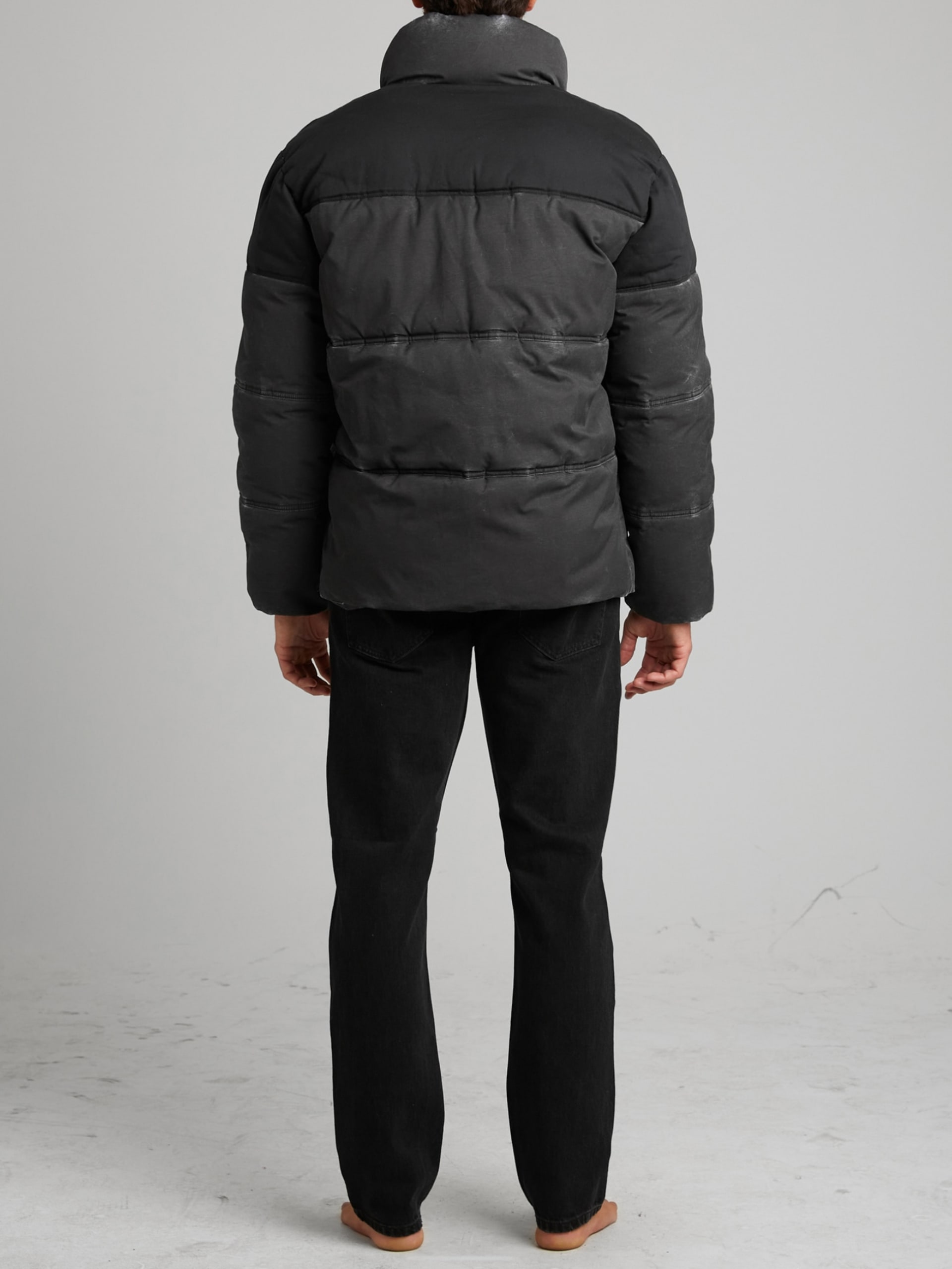 Jaqueta puffer de lona