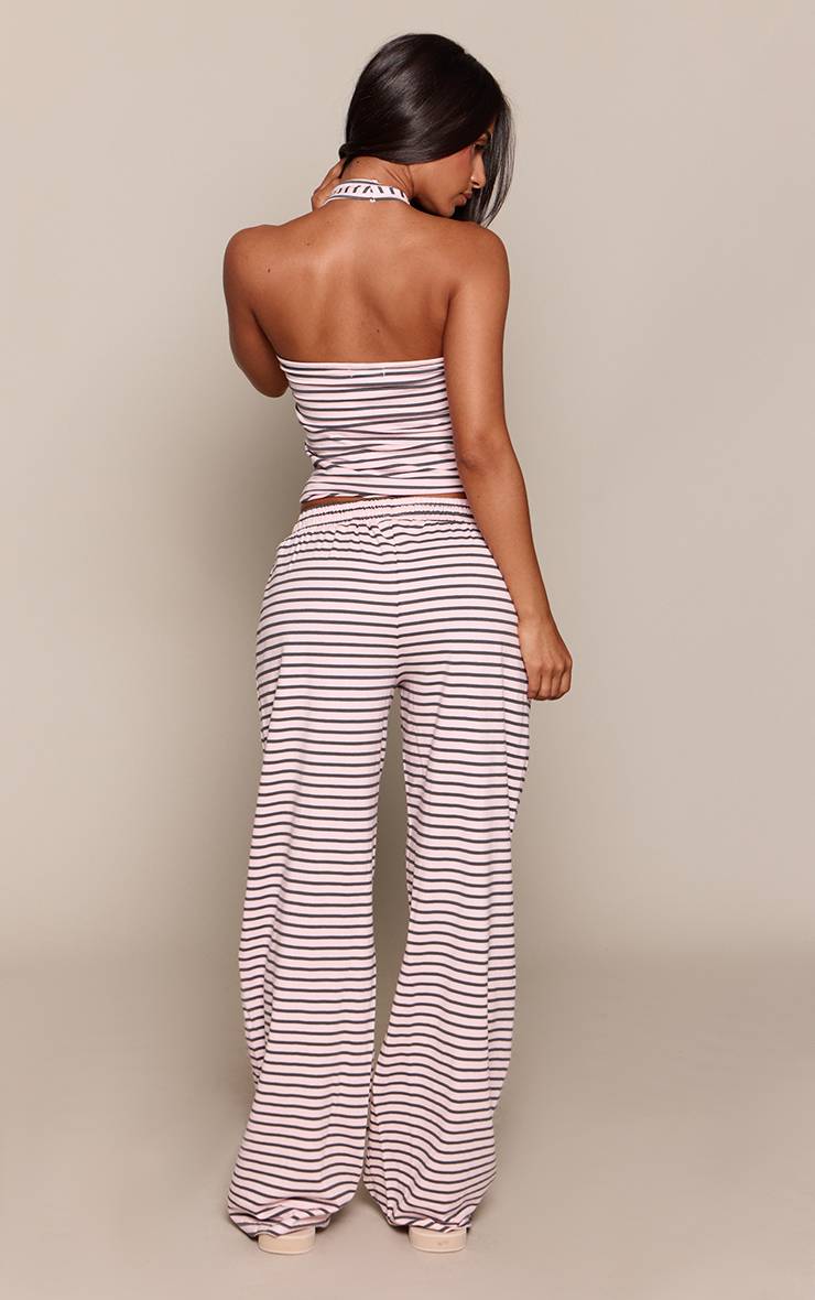 Rose Pantalon Rayé Petite