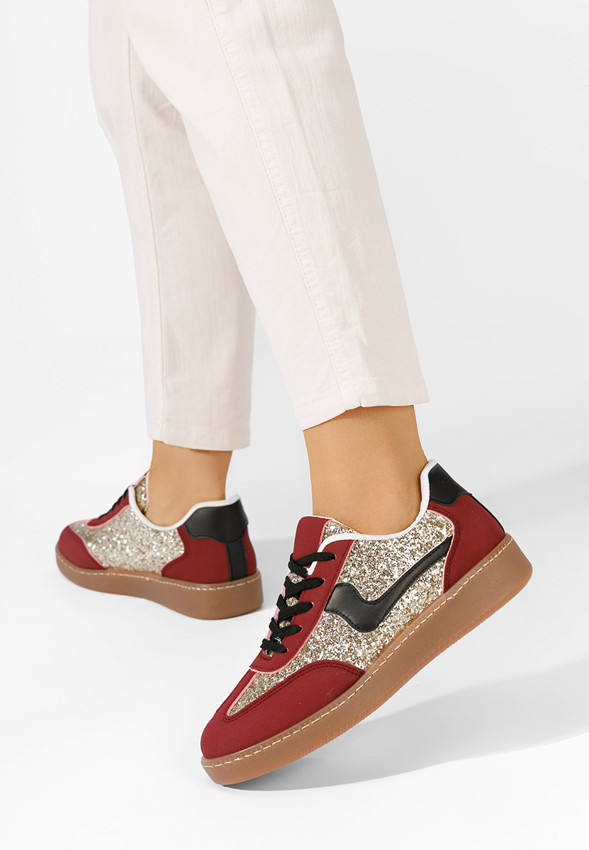 Baskets pour femme rouges Akirame
