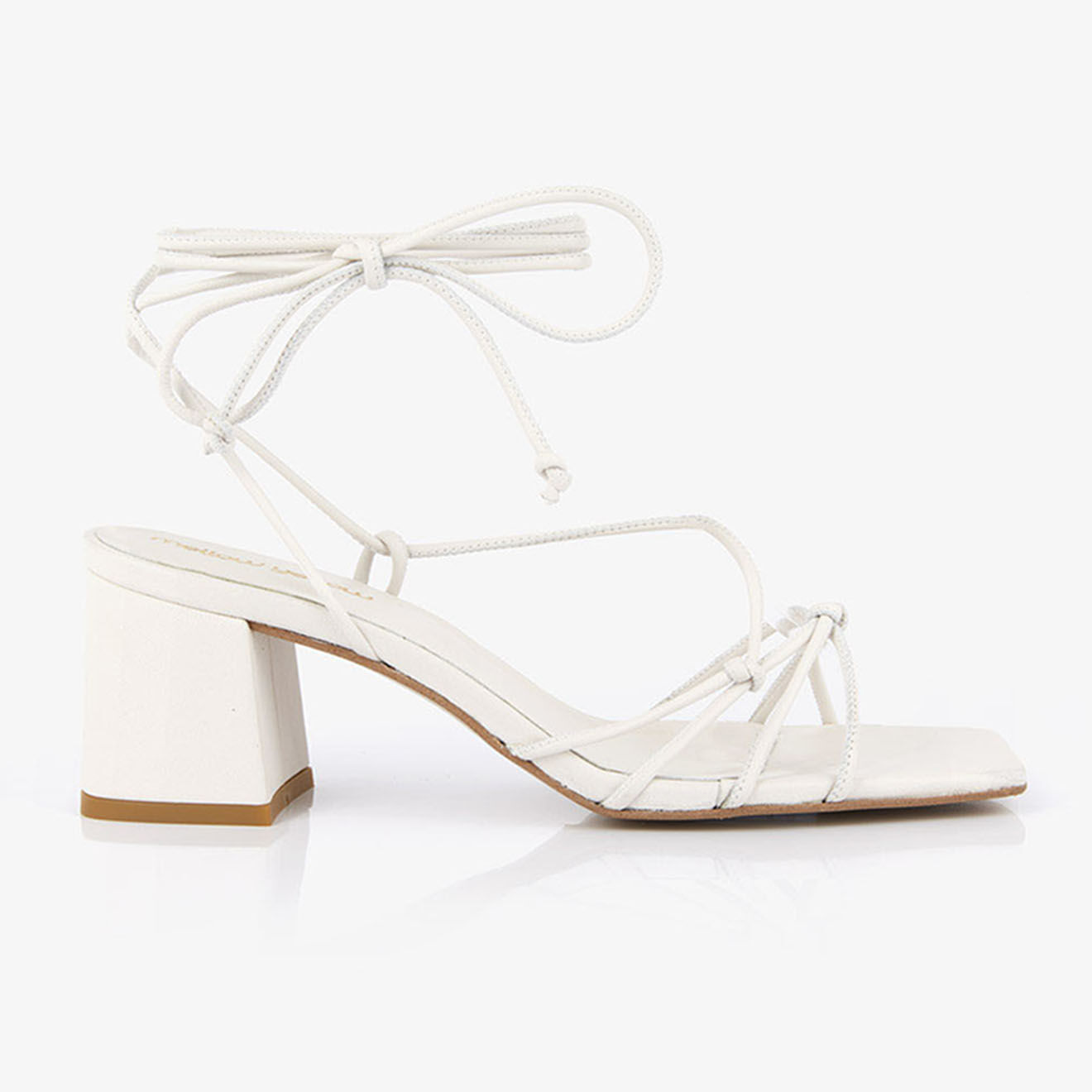 Mellow Yellow Sandales en Cuir Colette blanches - Talon 5 cm