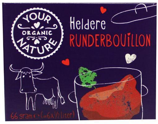 Your Organic Nature Runderbouillon Helder Zonder Gist 66g