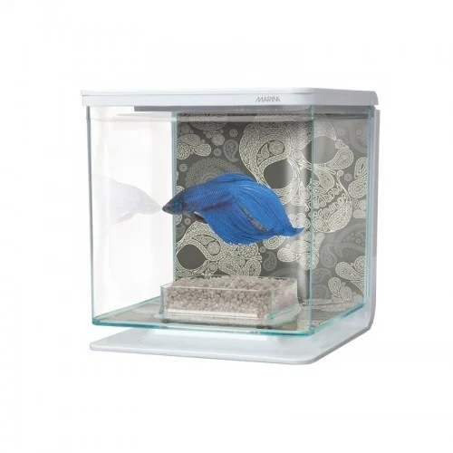 Kit para aquário Marina betta com desenho de caveiras
