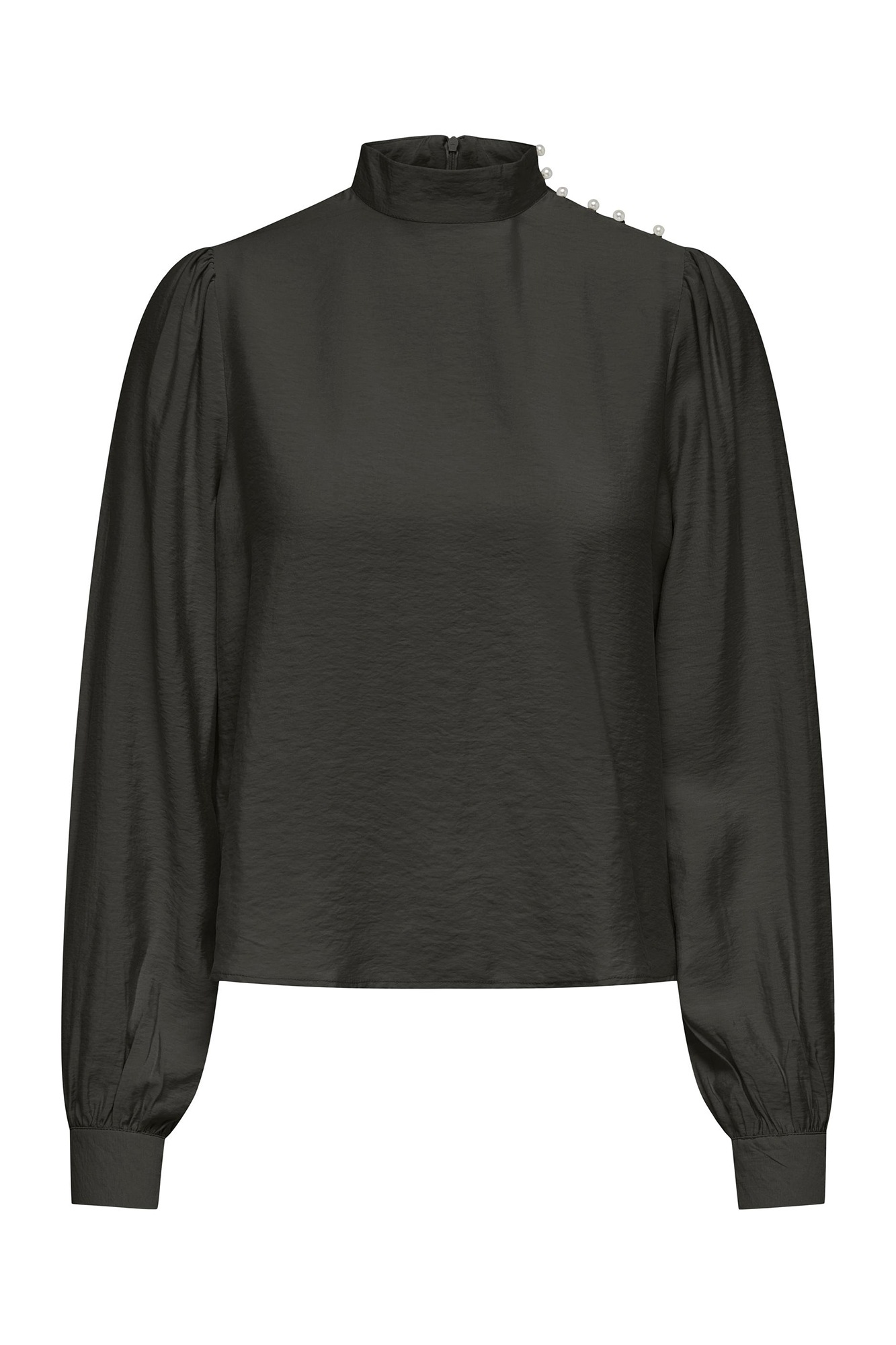 Blusa de mangas compridas com pérolas