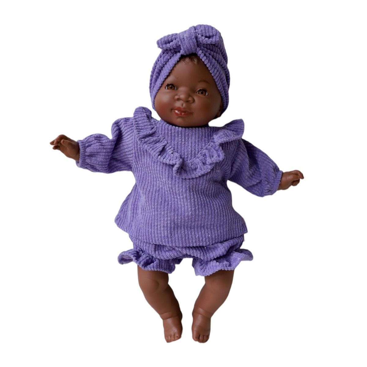 Poupée Rosie tenue velours violet lavande Frisette