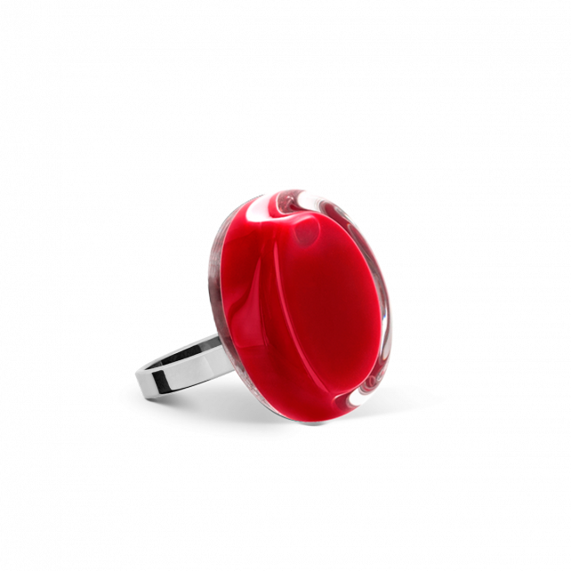 Bague en verre soufflée - Cachou Nano Milk