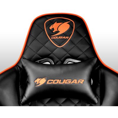 Fauteuil gamer Armor One - accoudoirs réglables - appui-tête intégré - noir et orange