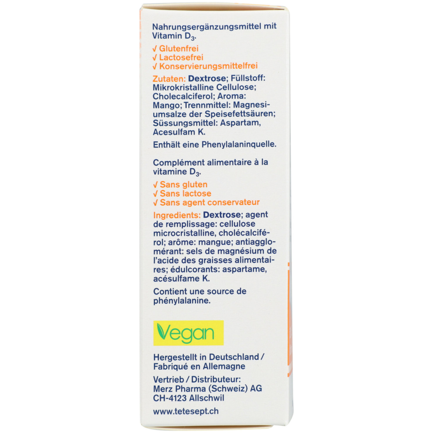 Tetesept Vitamin D3 Direkt Sticks 20 Stück