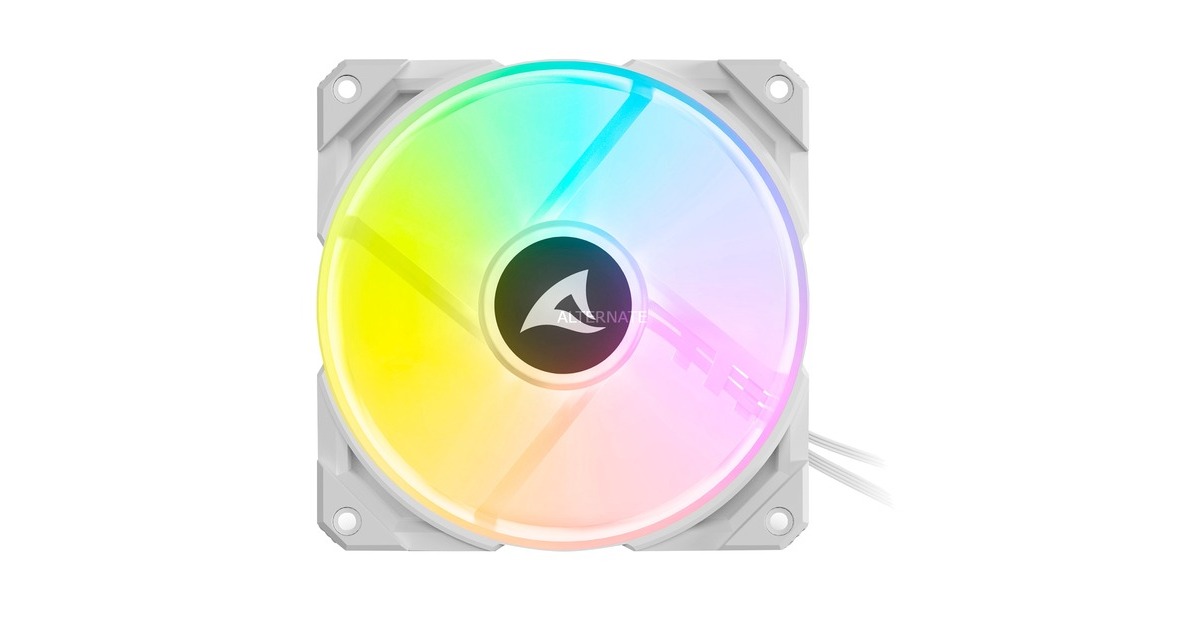 SharkoonRebel F50 PWM RGB case fan  (Wit, 120 x 120 x 25 mm)