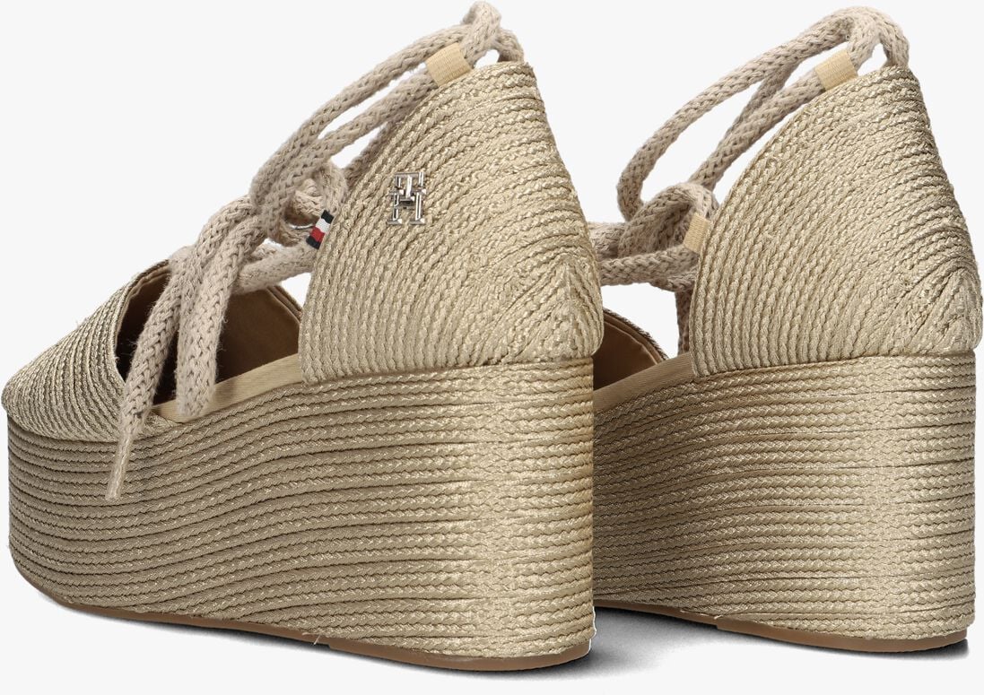 TOMMY HILFIGER gouden tommy hilfiger espadrilles closed toe flatform