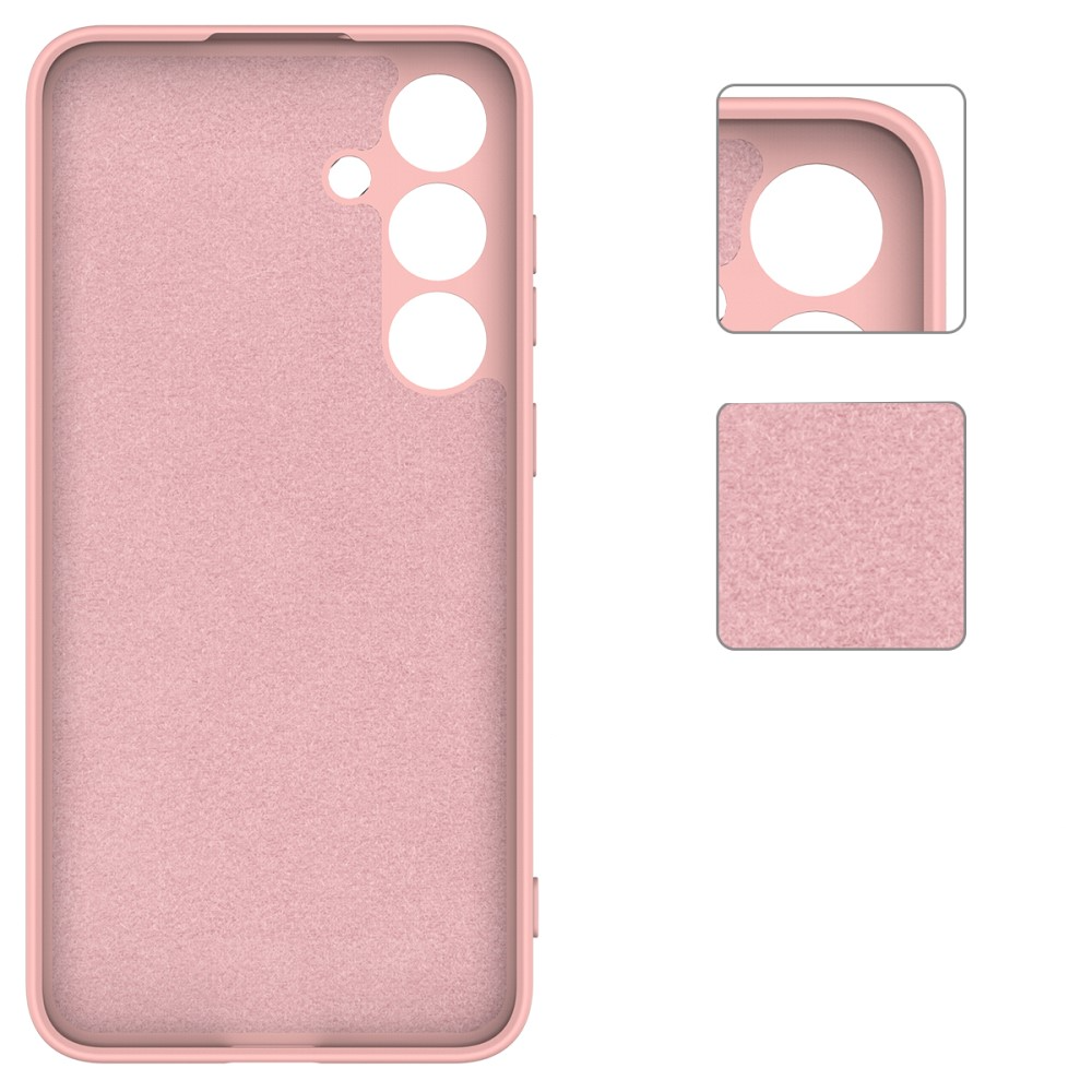 Samsung Galaxy S24  Plus Silikon Case Hülle mit Kameraschutz   Trageschlaufe - Rosa