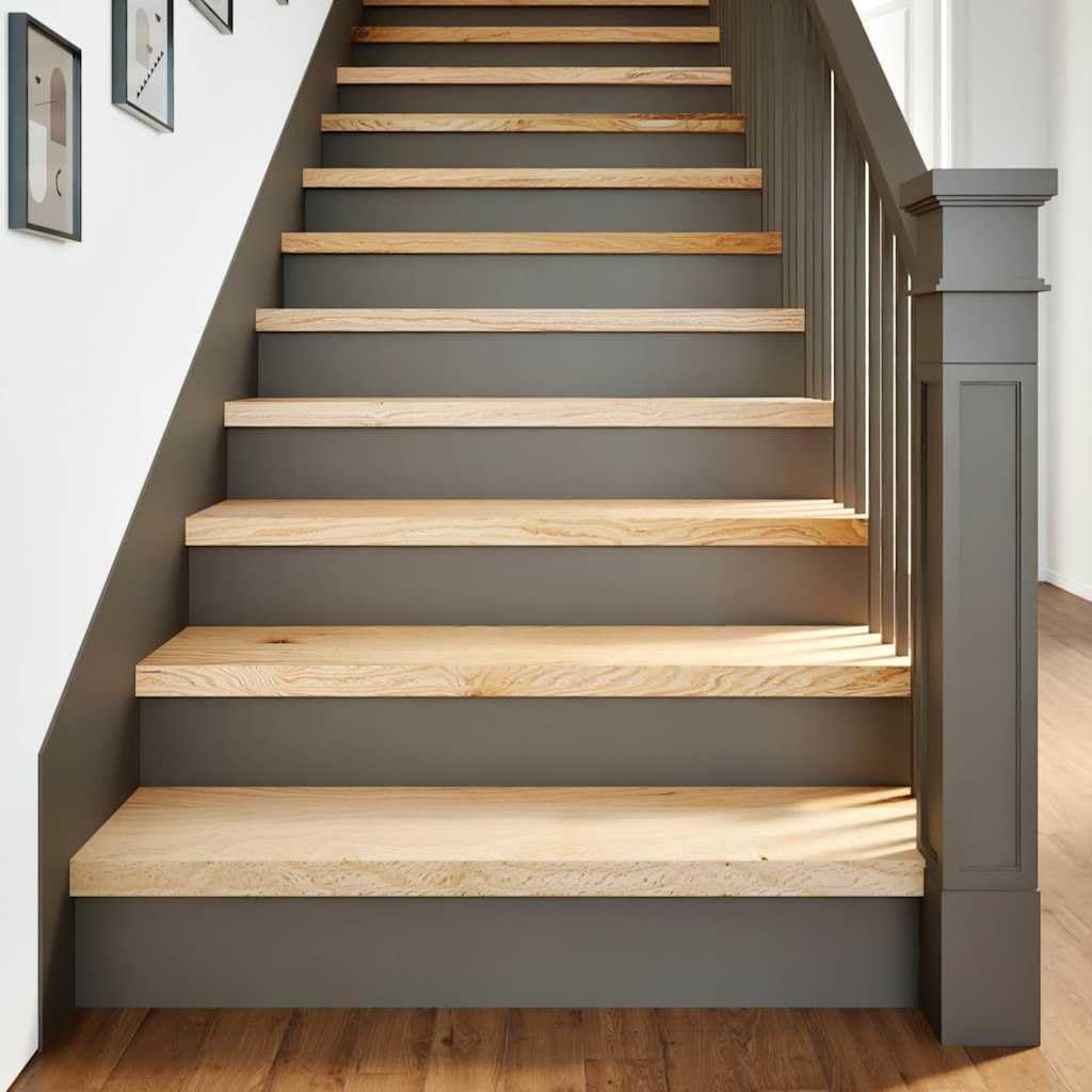 vidaXL Treppenstufen 12 STK. Unbehandelt 90x30x2 cm Massivholz Eiche, Treppenstufe für Holztreppen, Treppenstufe Holz, Fenstersims, Treppenstufe Eiche