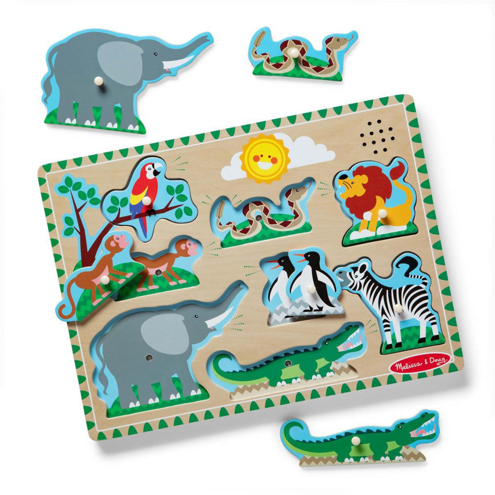 Køb Melissa & Doug Multifarvet Sound Puzzle Zoo Animals