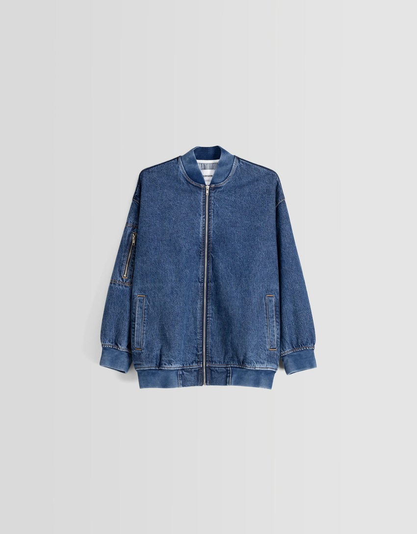 Jaqueta bomber jeans