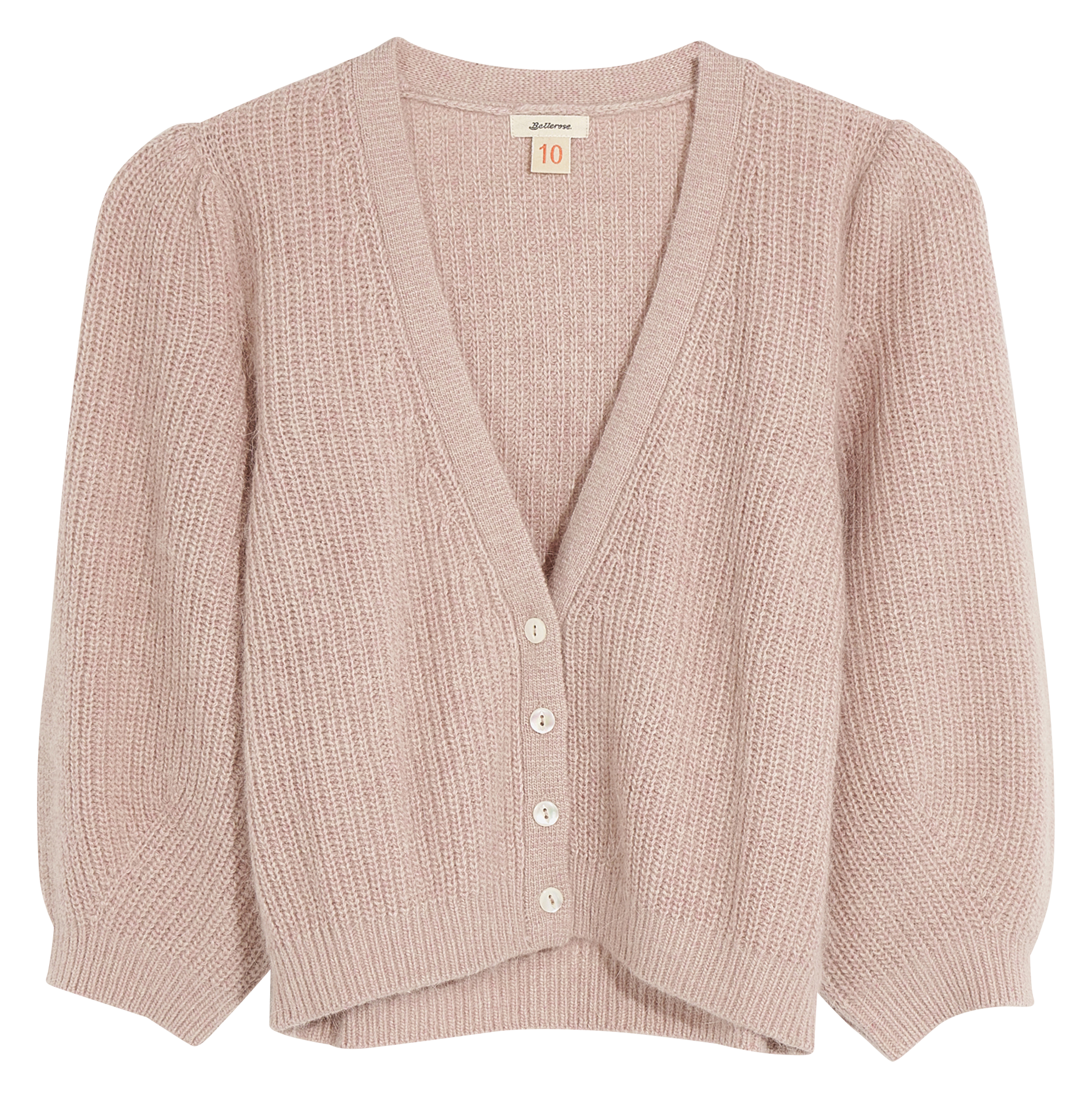 DIOGI - Cardigan court col V | Beige