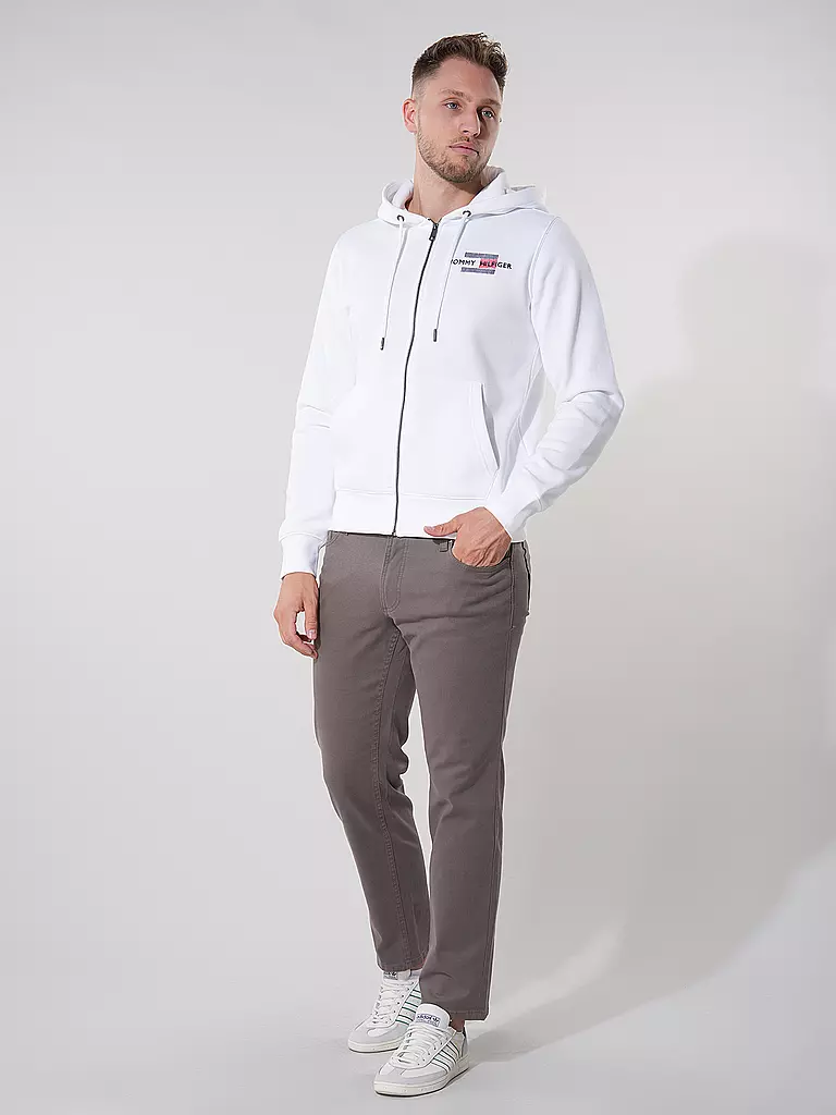 TOMMY HILFIGER Sweatjacke weiss
