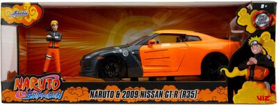 Jada Toys Nissan GT-R 2009 Bil med Naruto Figur