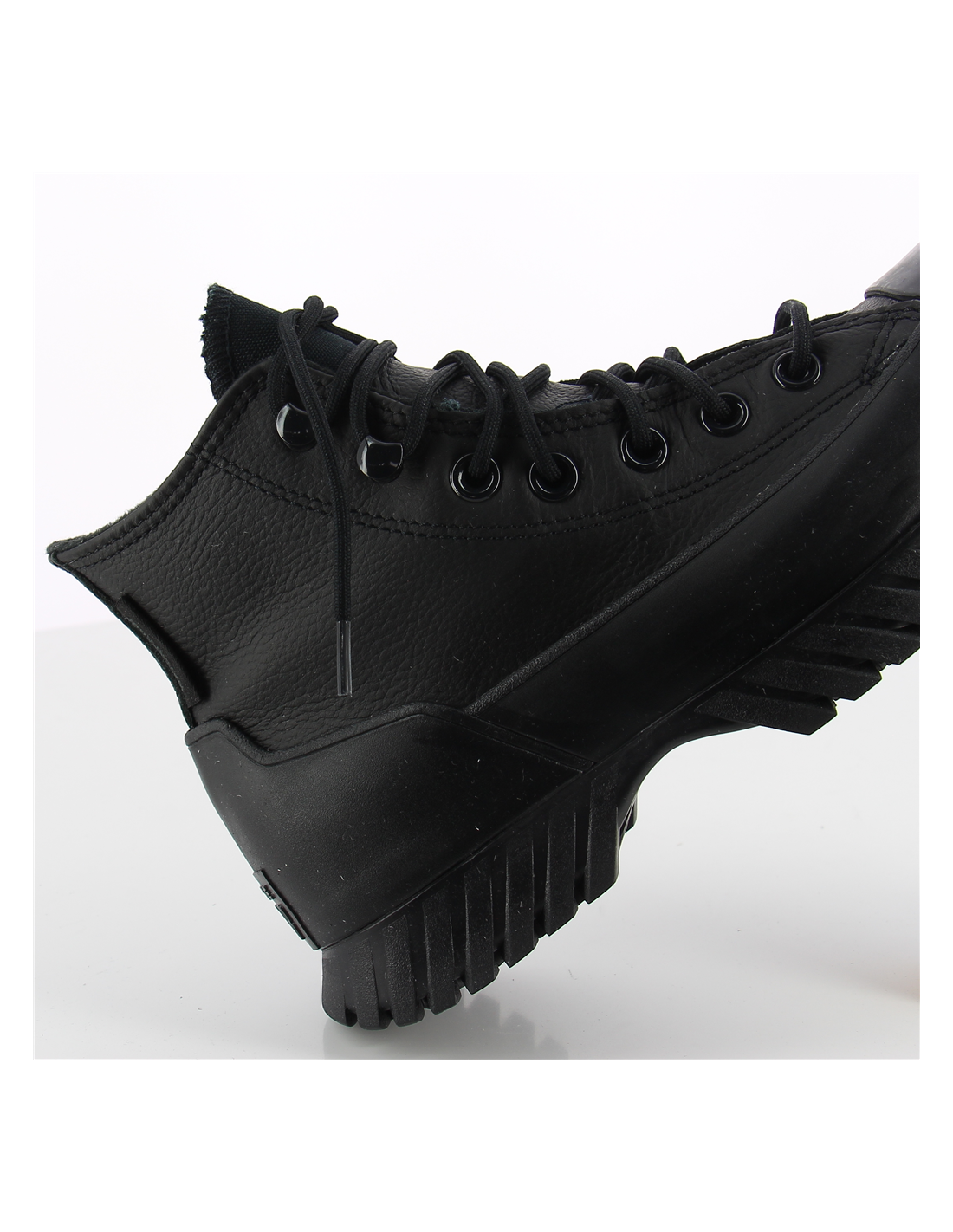 converse sneakers compensées montantes femme lugged winter 2.0 hi mono cuir noir