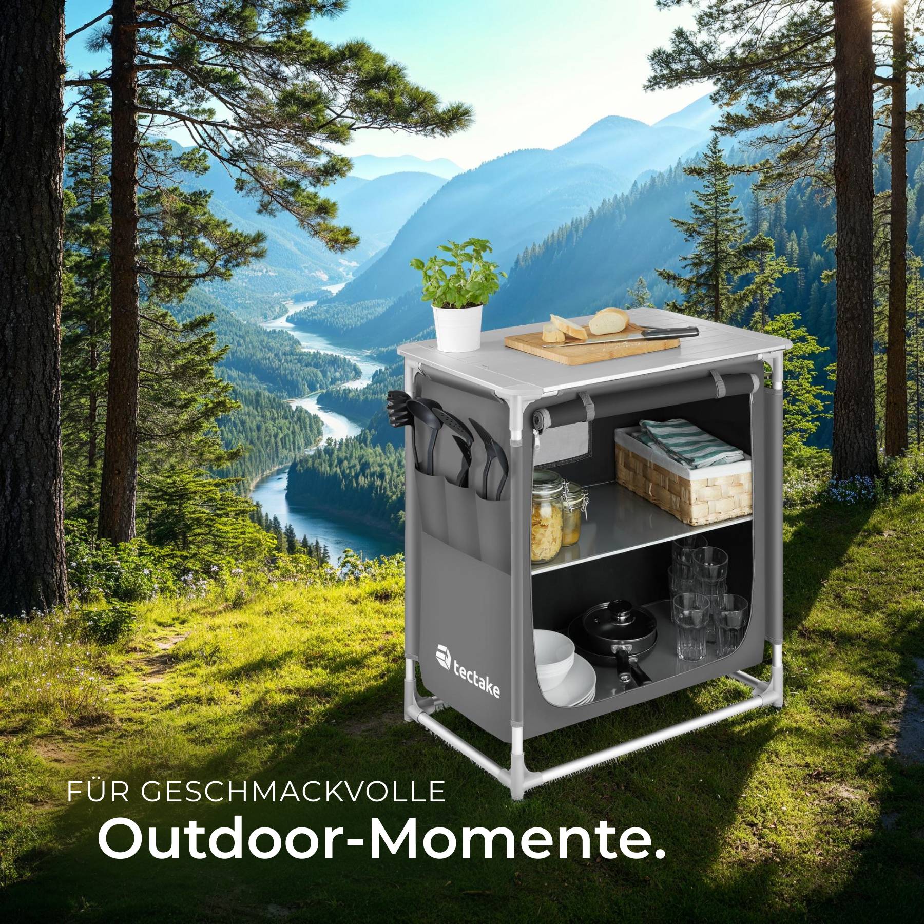 Campingküche Premium mit 2 Fächern