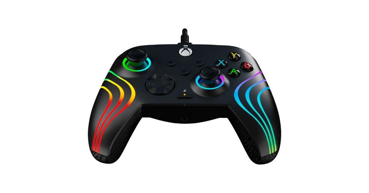 PDPWired Controller - Afterglow Wave  (Zwart, Xbox Series X|S, Xbox One, PC)