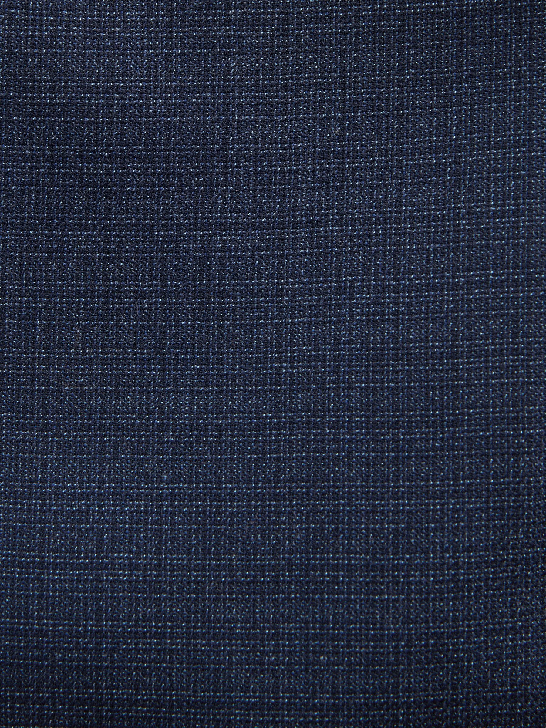 Blauw - Slim Fit - Colbert van wolmix met textuur