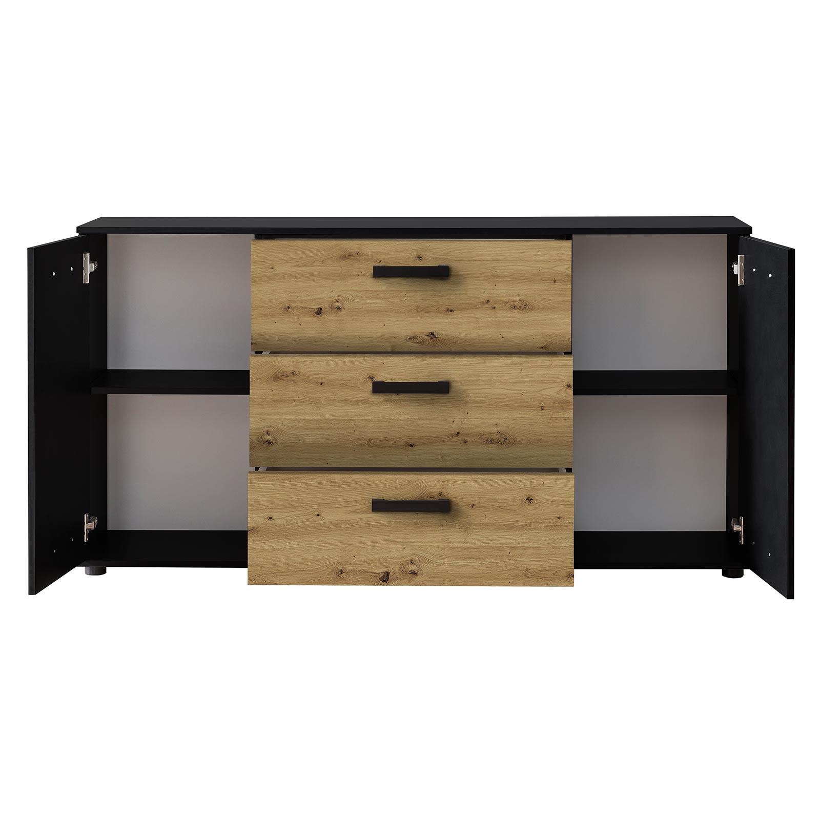 Sideboard DUO 084 - Artisan Eiche - schwarz - 150 cm