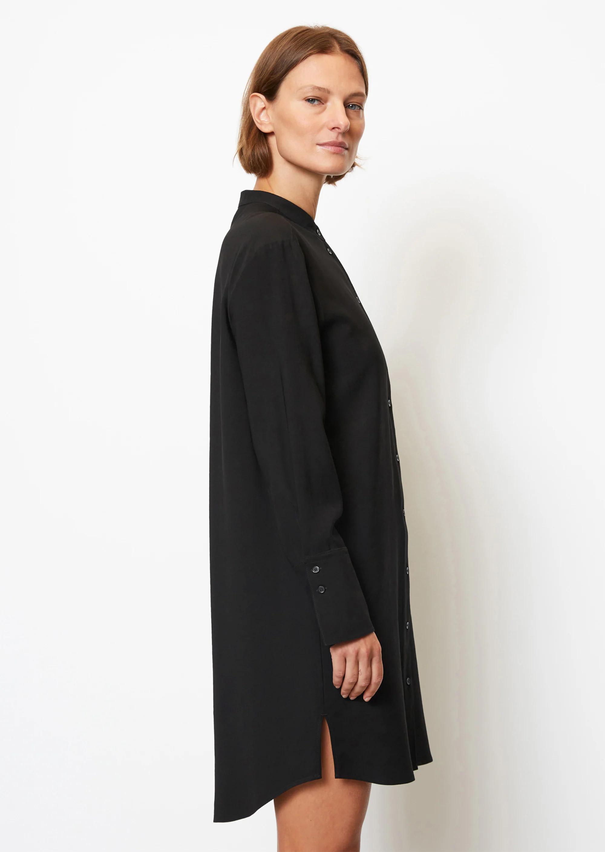 Hemdblusenkleid regularaus LENZING™ ECOVERO™-Dobby Qualität