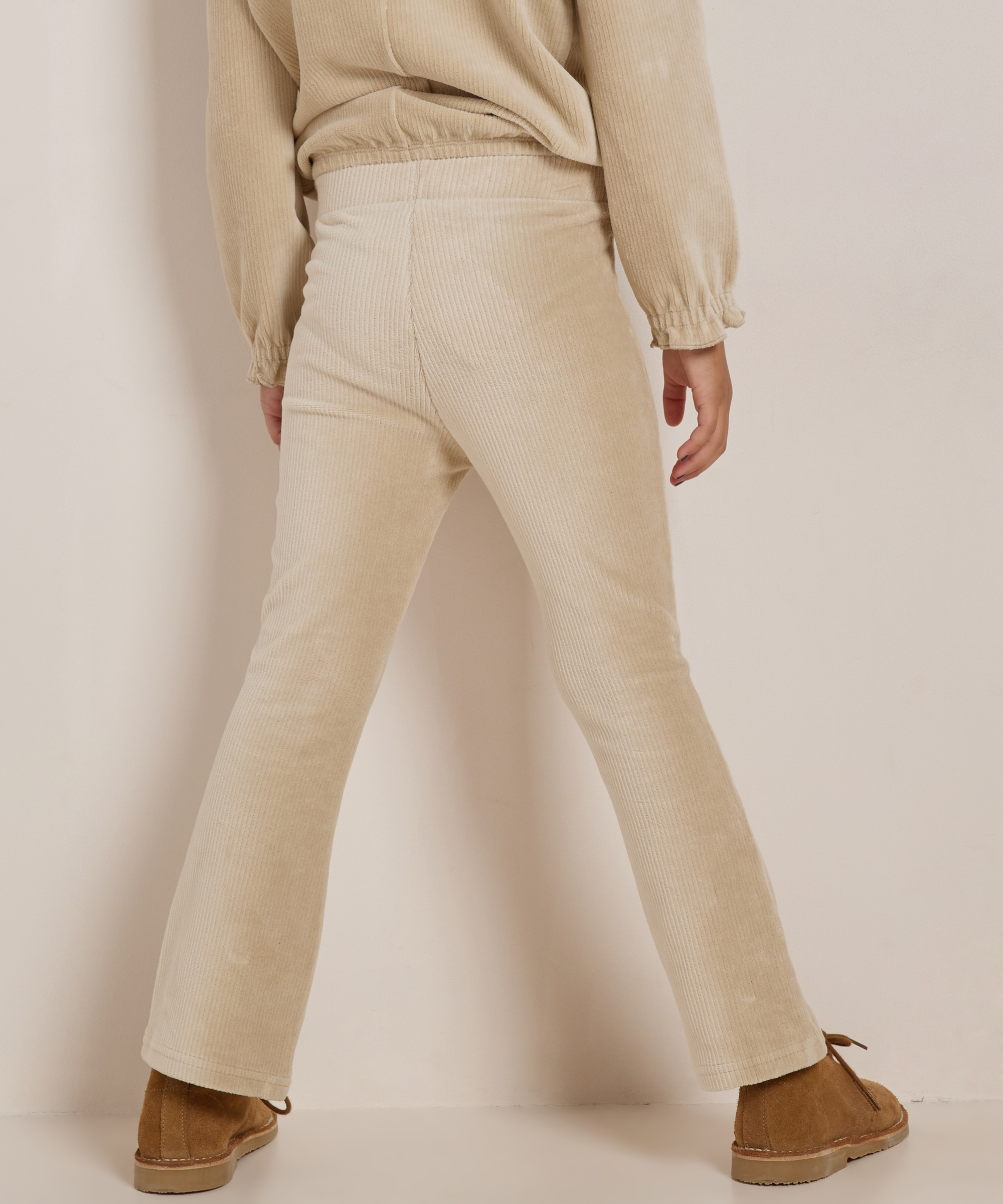 flared fit broek rib velvet