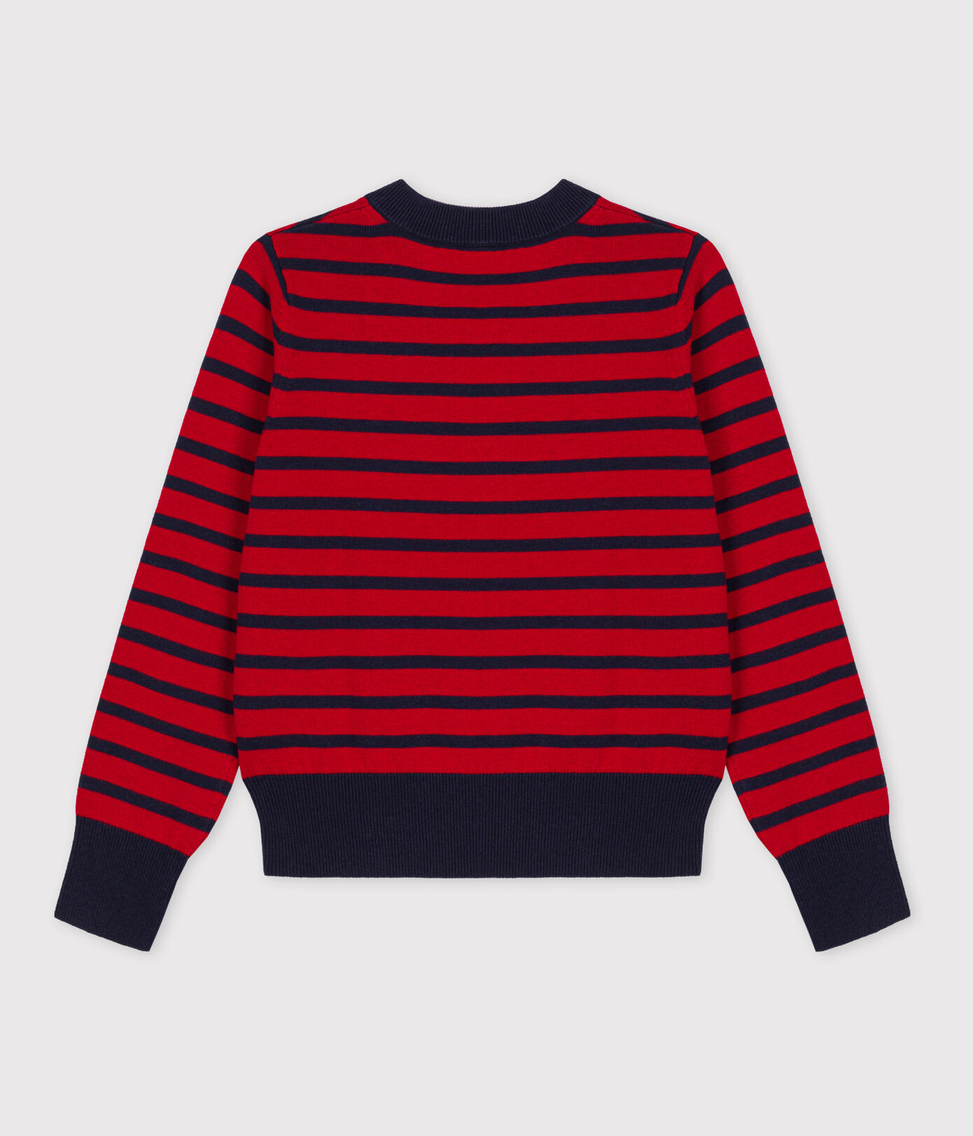 Pull en laine et coton marinière Femme