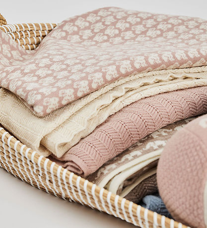 Smallstuff Kuscheldecke - Wolle - 80x100 cm - Rabbits - Powder