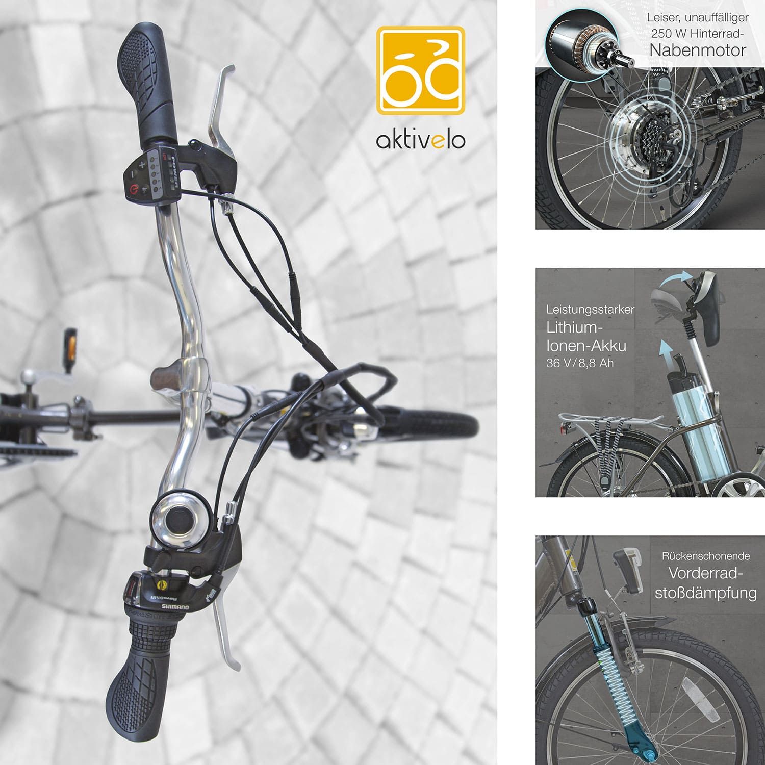 aktivelo Alu-Elektro-Faltrad »Sport«, 20 Zoll