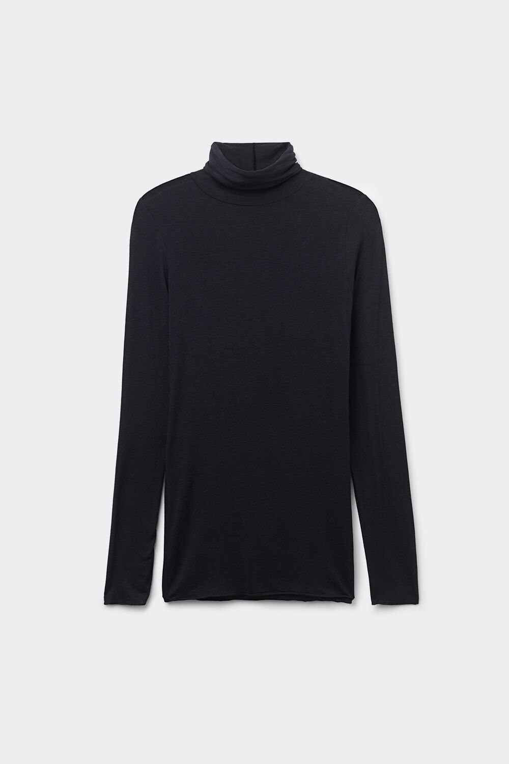 Blusa ultraleve de gola alta em modal e cashmere