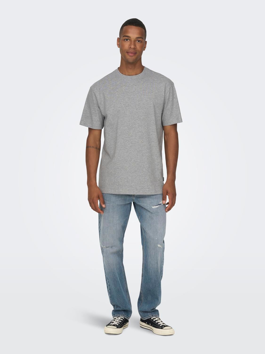 ONSFRED T-shirt Light Grey Melange