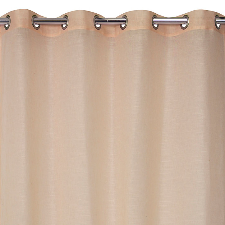 Rideau Shea rose effet lin l.140 x H.240 cm