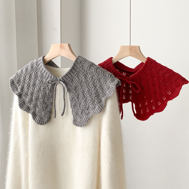 Amandier - Effen gebreide capelet