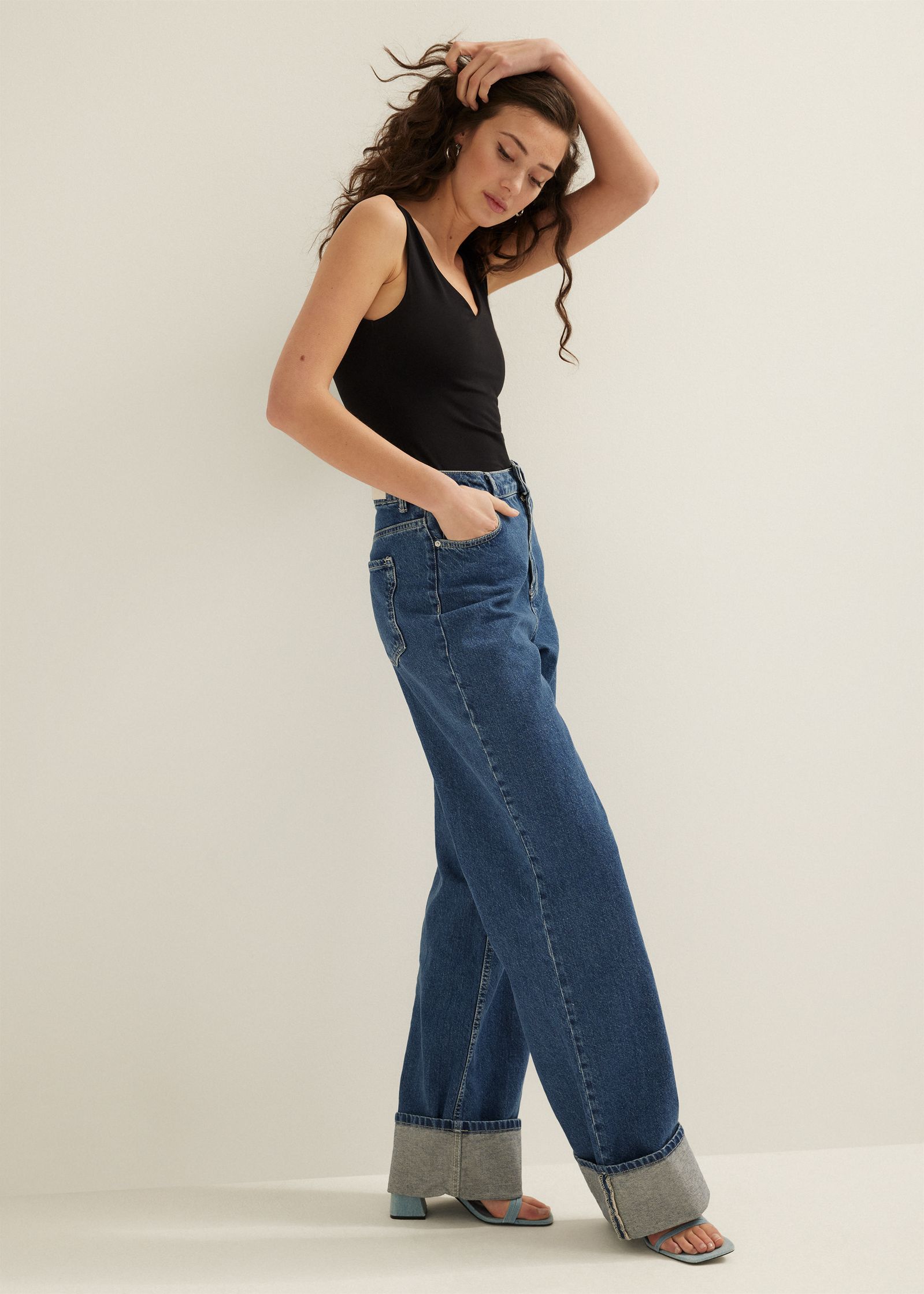 Basic singlet met v-hals