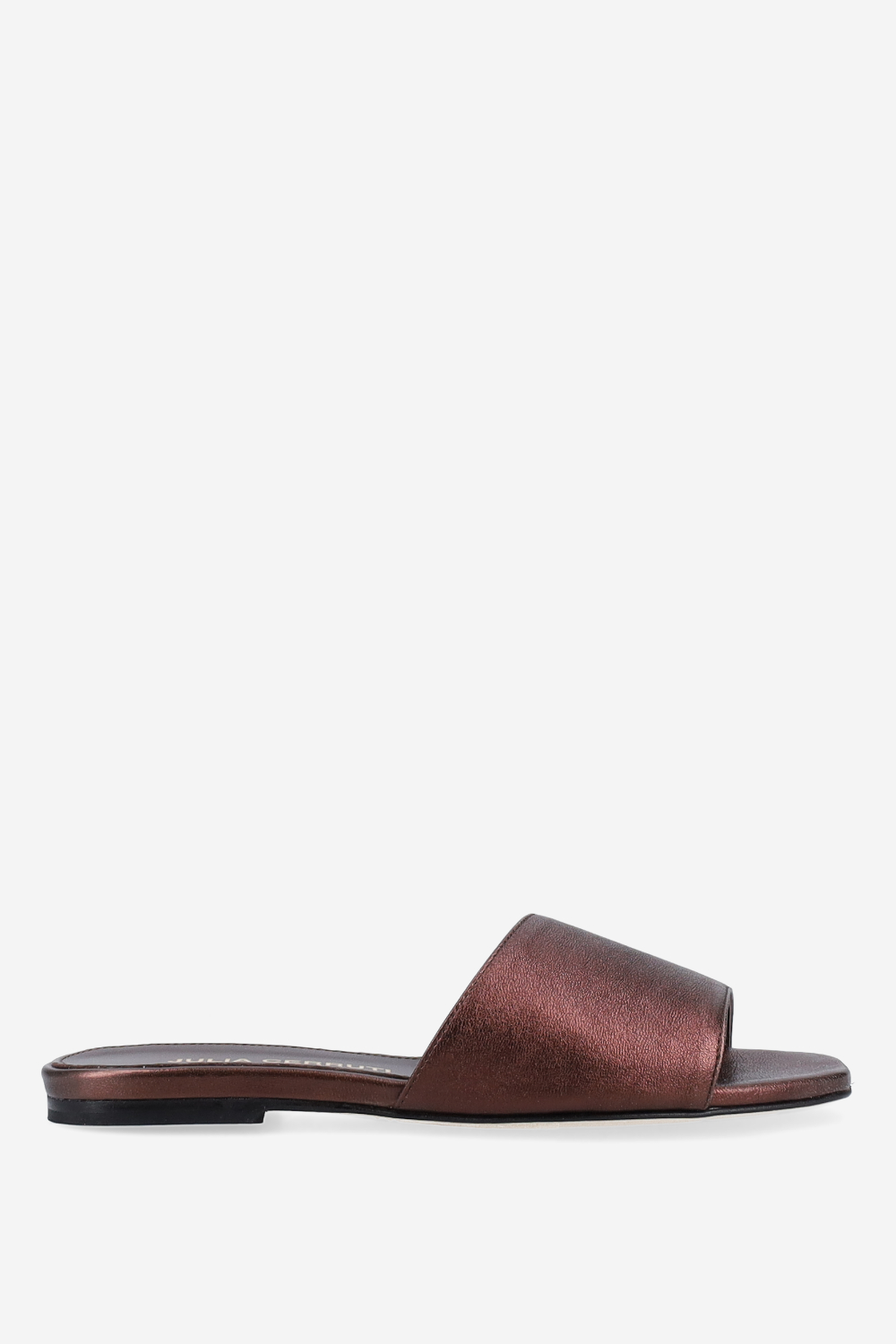 Metallic leather sandals