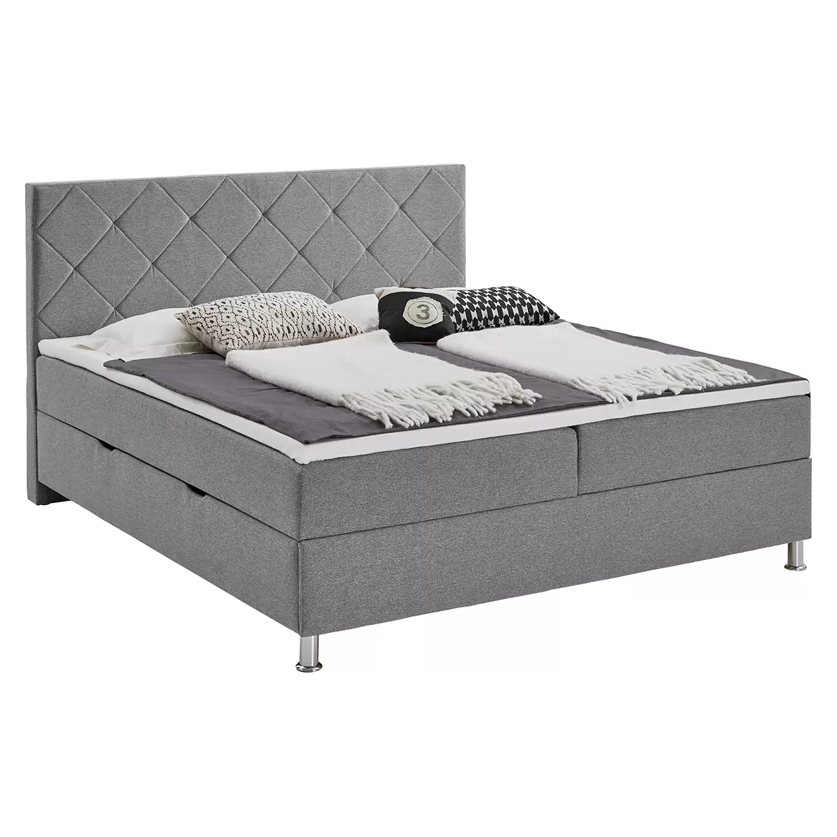 Boxbett Leo 180x200 Hellgrau