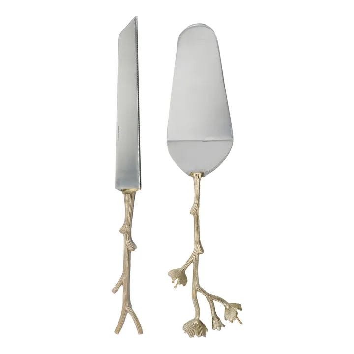 Doing Goods Coffret couverts à dessert Ava Blossom - Set de 2 | Gold