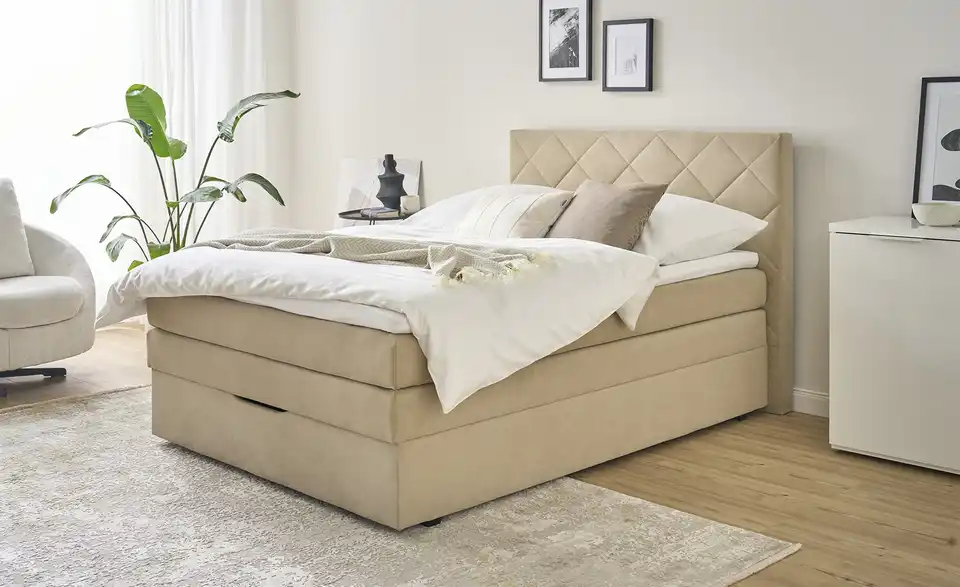 Boxspringbett Atika 140 cm Beige