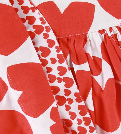 Stella McCartney Kids Kinderrock - Weiß/Rot m. Herzen