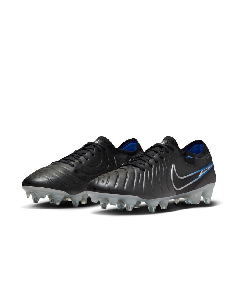 Chaussures de football Nike Tiempo Legend 10 Elite SG-PRO Noir & Bleu pour homme