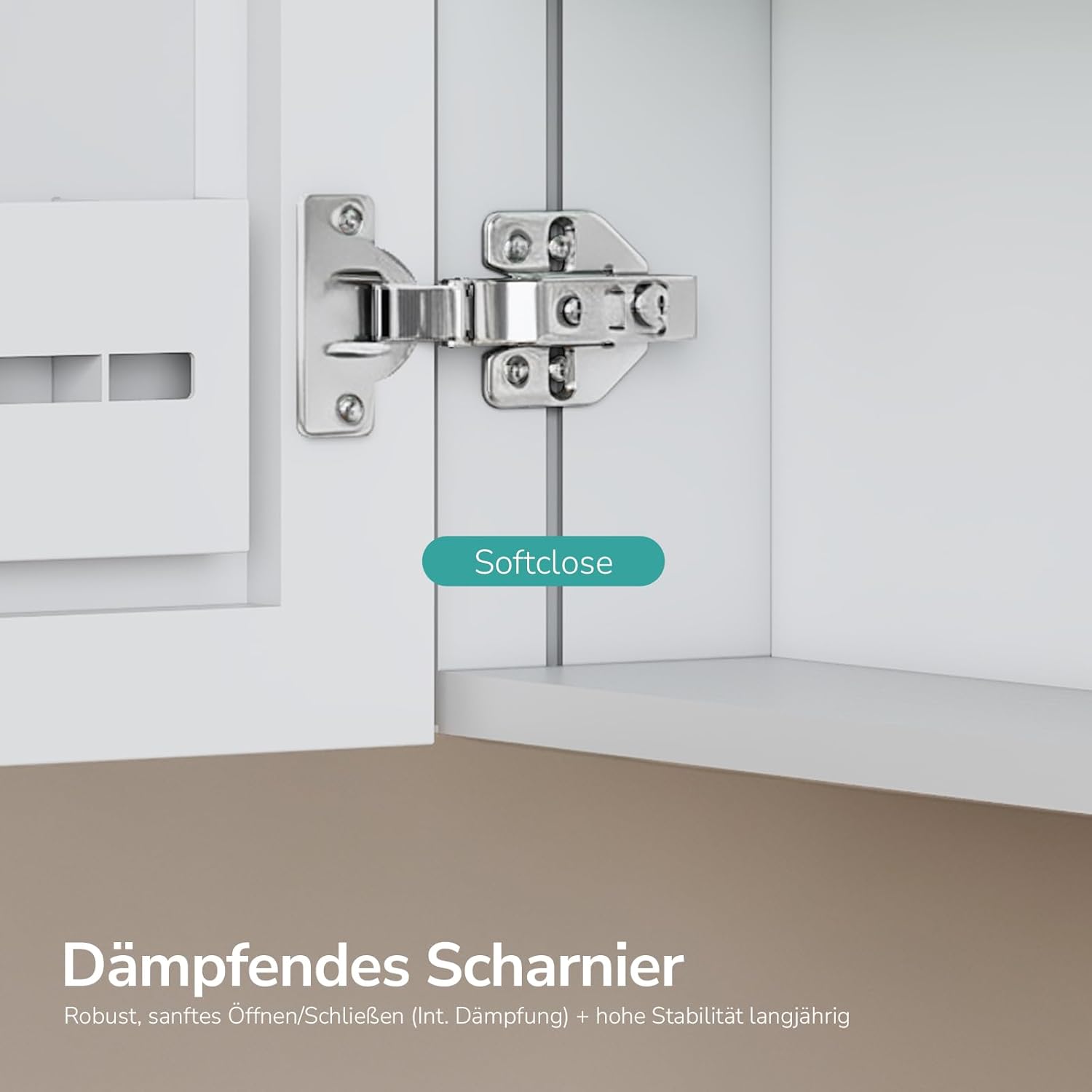 EMKE Spiegelschrank Bad 80×65×14,5 cm aus Aluminium, Weiß Matt, Doppeltür mit Aufbewahrung, 2 verstellbare Glasböden, Soft-Close, vormontiert & rostfrei, Badezimmer Spiegelschrank zur Wandmontage