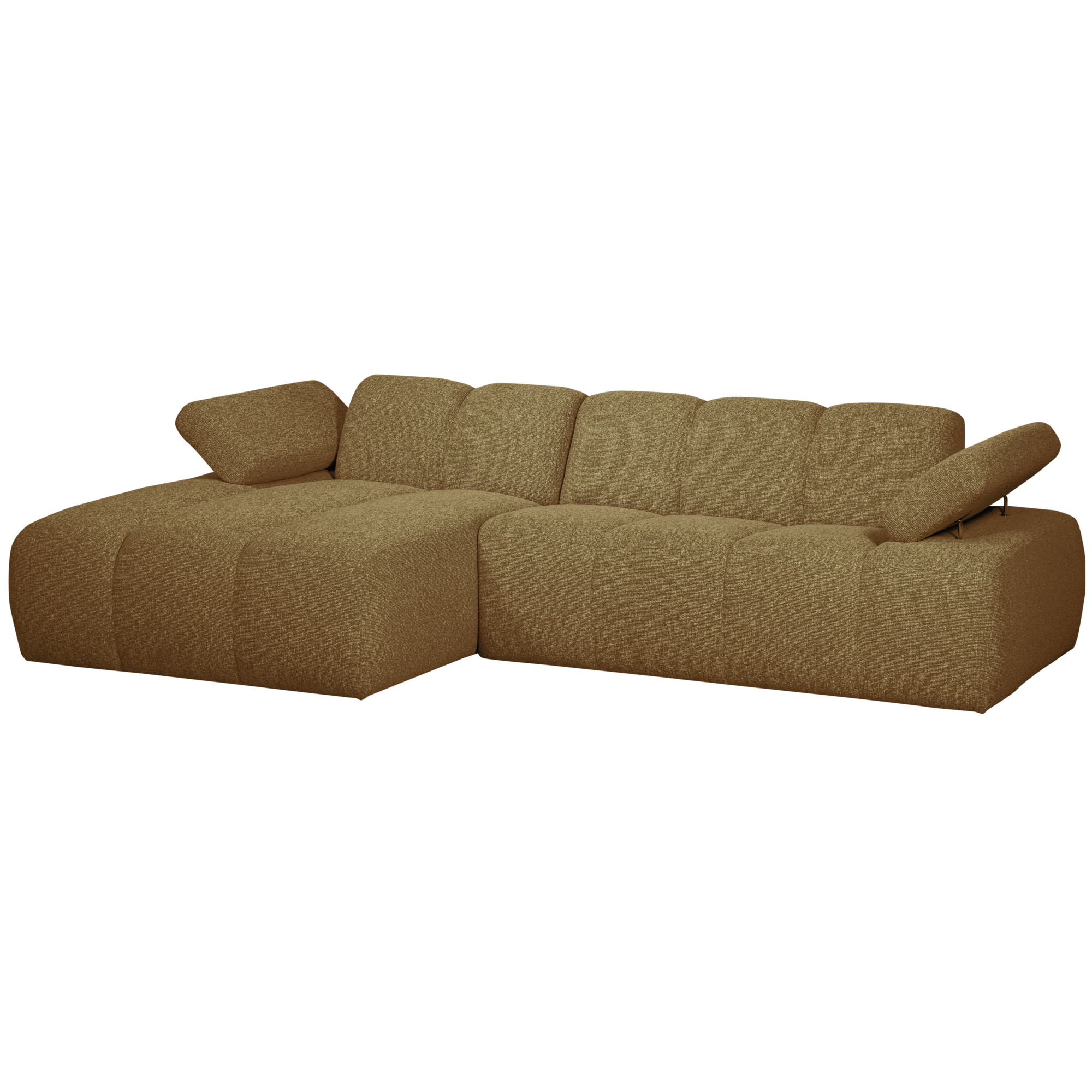 Chaise Longue Mojo Mojo Chaise Longue Links - Bouclé - Geel/Bruin Melange