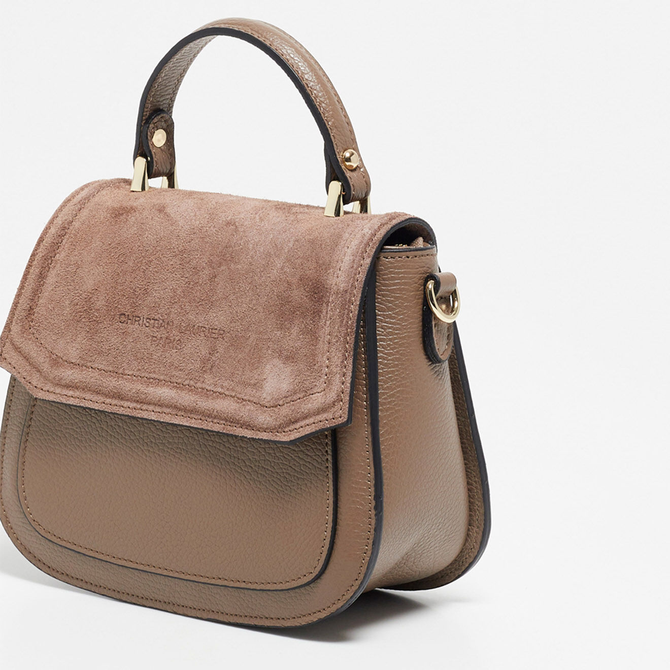 Christian Laurier Sac à main en Cuir Lali taupe  - 23x20x11 cm