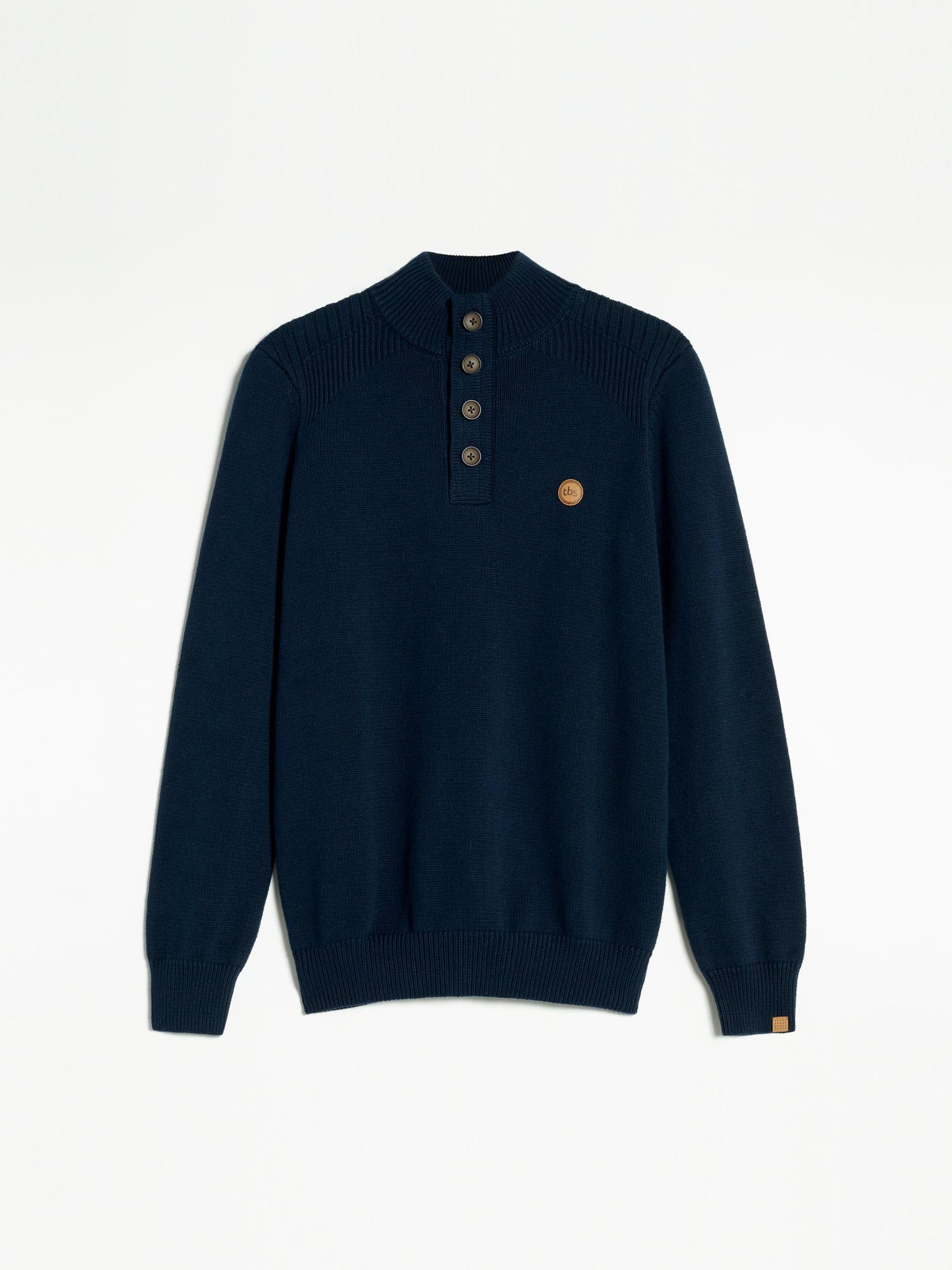 Pull Homme Col Camionneur Marine