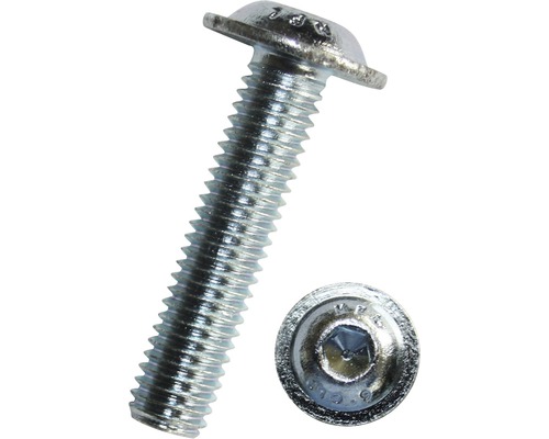 Pankopschroef ISO 7380-2 M6x35 mm roestvrij staal A2, 50 stuks