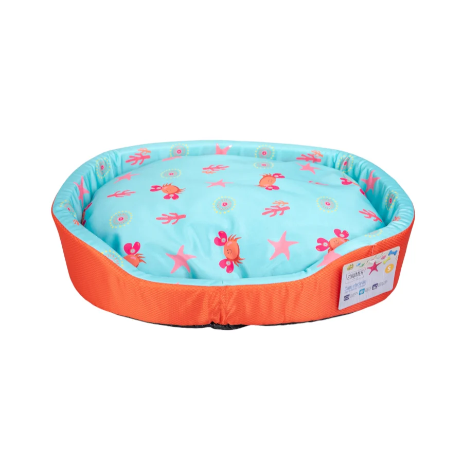 Cama refrescante para cães com vibrações de verão