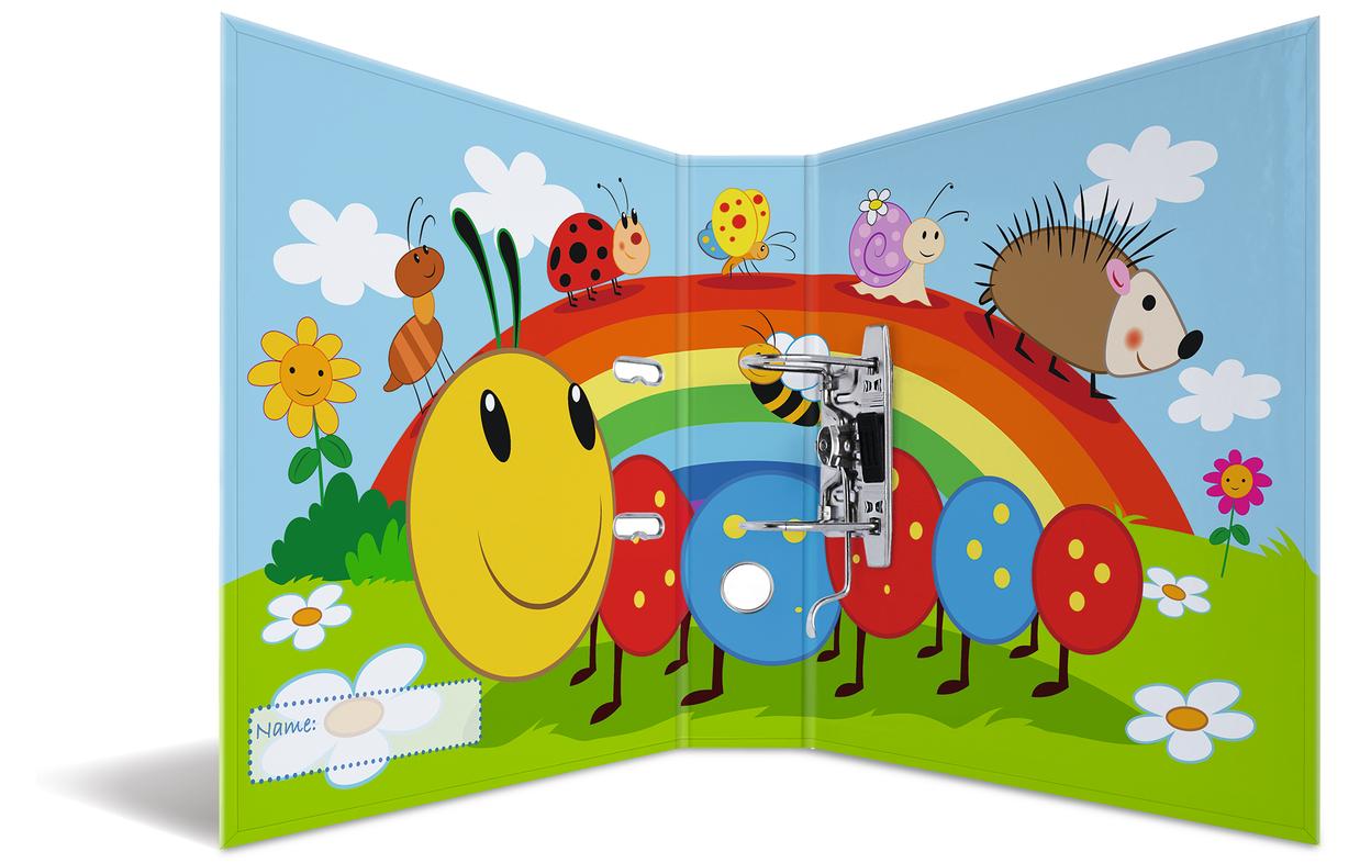 Ordner Frireda und Friends A4 7 cm, RotMotivordner im A4 Format mit Hebelmechanik und Griffloch